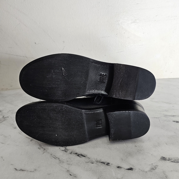 Frye Vicky Engineer Black Leather Moto Ankle Boots 9.5 New With Box - Picture 6 of 7